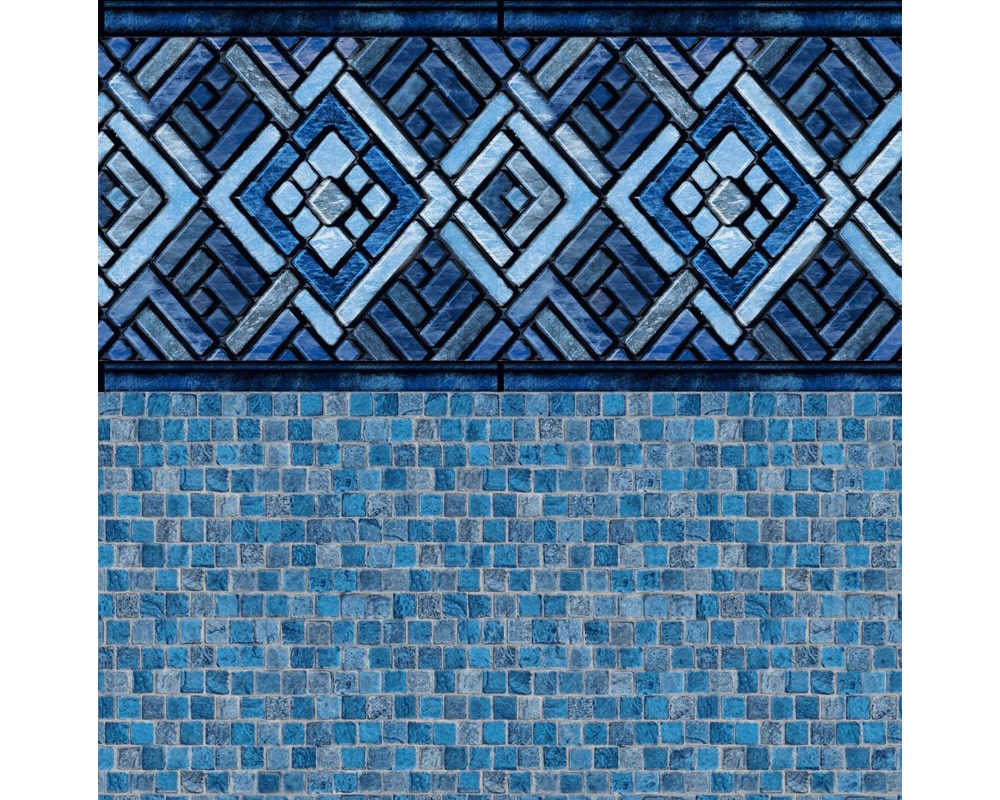Blue Argos Tile Stonecraft Mosaic Floor ​20 or 27 mil Pool Liner