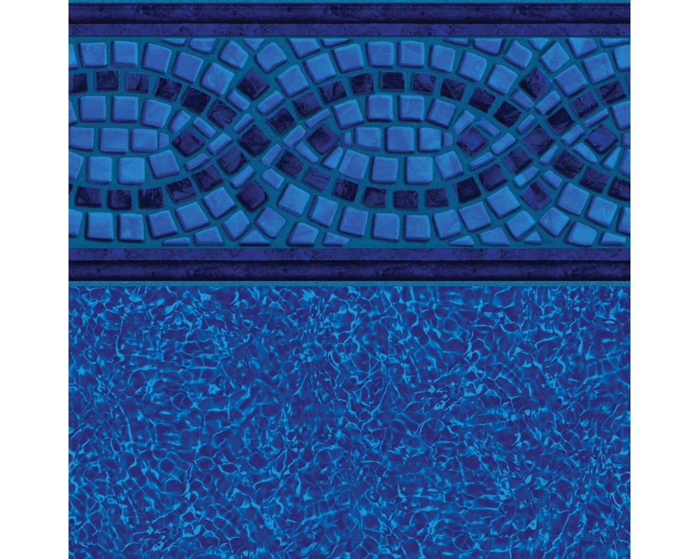 Mosaic Wave Tile Brilliant Blue Bahama Floor ​20 or 27 mil Pool Liner